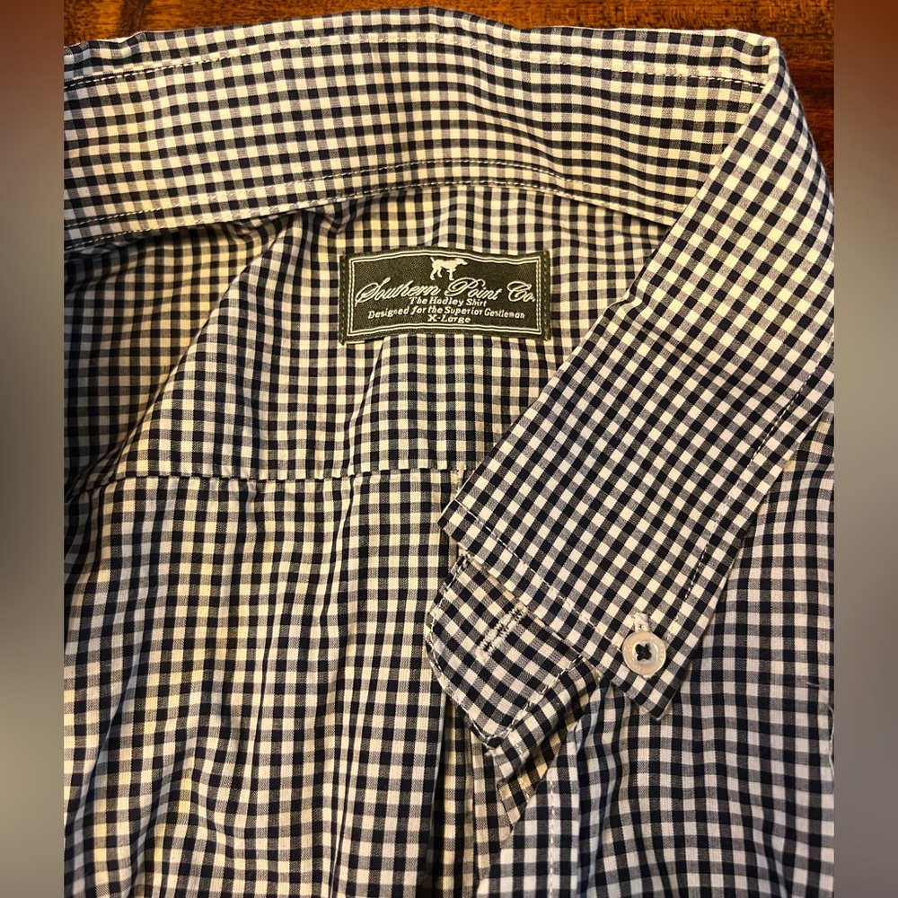 Southern Point Co. Black and White Checkered Shirt